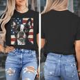 Boston Terrier Dog American Flag 4th Of July Patriotic Puppy Women's T-Shirt, Patriotic Boston Terrier Gifts, American Boston Terrier Gifts, Boston Terrier 4th Of July Gifts, funny design