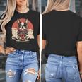 Boston Terrier Dog Japanese Style Samurai Dogs Women's T-Shirt, funny design