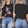 Boston Terrier Dog Merica 4th Of July Usa American Flag Men Women's T-Shirt, American Boston Terrier Gifts, Boston Terrier 4th Of July Gifts, funny design