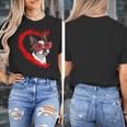Boston Terrier Dog Mom Dad Valentine’s Day Pet Lover For Men Women Kids Women's T-Shirt, Couple Gifts, Mom Gifts, Boston Terrier Dad Gifts, Boston Terrier Mom Gifts, funny design