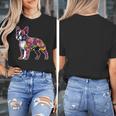 Boston Terrier Floral Dog Lover Vintage Distressed For Men Women Kids Women's T-Shirt, funny design