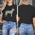 Boston Terrier Flower Silhouette Floral Dog Men Women Girls Kids Women's T-Shirt, funny design