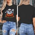 Boston Terrier Ghost Boo Halloween Kids Women's T-Shirt, Boston Terrier Ghost Gifts, Boston Terrier Halloween Gifts, funny design