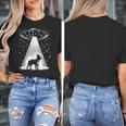Boston Terrier Mom Dad Dog Alien UFO For Men Women Women's T-Shirt, Couple Gifts, Mom Gifts, Boston Terrier Dad Gifts, Boston Terrier Mom Gifts, funny design