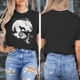 Boston Terrier And Moon Halloween Costume Dog Lover Women's T-Shirt, Boston Terrier Halloween Gifts, funny design