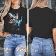 Boston Terrier Riding T-Rex Dinosaur Dog Lover Women's T-Shirt, Boston Terrier Riding Gifts, funny design