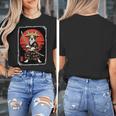 Boston Terrier Samurai Ninja Vintage Anime Japanese Ukiyo-e Women's T-Shirt, funny design