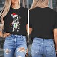 Boston Terrier Santa Christmas Lights Xmas Dog Lover Men Women Kids Women's T-Shirt, Boston Terrier Christmas Gifts, funny design