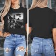Boston Terrier Graphic Selfie With UFOs Weird Aliens Women's T-Shirt, funny design