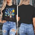 Boston Terrier Starry Night Van Gogh Art Women's T-Shirt, funny design