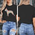 Boston Terrier Watercolor Flowers Women's T-Shirt, funny design