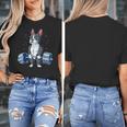 Boston Terrier Weightlifting Deadlift Men Fitness Gym Women's T-Shirt, Boston Terrier Gym Gifts, funny design