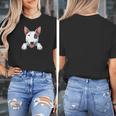 Bull Terrier Pocket Bull Terrier Peeking Out Pocket Women's T-Shirt, funny design