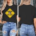 Caution Sign Boston Terrier Dog Bostie Puppy Women's T-Shirt, funny design