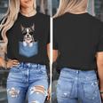 Cute Pocket Boston Terrier Lover Dog Mom Women's T-Shirt, Couple Gifts, Mom Gifts, Boston Terrier Mom Gifts, funny design