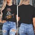 Guitar Shirt Boston Terrier Dog Playing Acoustic Guitar Women's T-Shirt, funny design