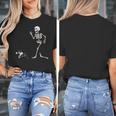Halloween Boston Terrier And Skeleton Women's T-Shirt, Boston Terrier Halloween Gifts, funny design