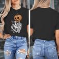 Halloween Skeleton Boston Terrier Women's T-Shirt, Boston Terrier Halloween Gifts, funny design