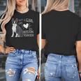 Just A Girl Who Loves Her Boston Terrier Puppy Love Women's T-Shirt, funny design