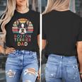 Retro Boston Terrier Dad Women's T-Shirt, Couple Gifts, Boston Terrier Dad Gifts, funny design