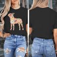 Vintage Floral Boston Terrier For Dog Lover Women's T-Shirt, funny design