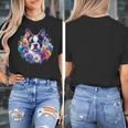 Watercolor Floral Boston Terrier Mama Dog Lover Mother's Day Women's T-Shirt, funny design