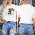 Boston Terrier 4th Of July US American Flag Dog Patriotic Women's T-Shirt, Patriotic Boston Terrier Gifts, American Boston Terrier Gifts, Boston Terrier 4th Of July Gifts, funny design