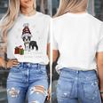 Boston Terrier Christmas T Shirt-Life Is Merrier Premium Tri-Blend Women's T-Shirt, Boston Terrier Christmas Gifts, funny design
