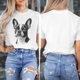 Boston Terrier Dog Motif Pet Illustration Boston Terrier For Men Women Kids Women's T-Shirt, funny design