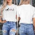 Boston Terrier Heartbeat Heart Line Women's T-Shirt, funny design