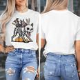 Boston Terrier Skeleton Mummy Witch Halloween Women's T-Shirt, Boston Terrier Halloween Gifts, funny design