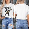 Dog Playing Guitar Singing Boston Terrier For Men Women Girls Kids Women's T-Shirt, funny design