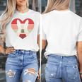 Retro Heart Boston Terrier Dog Vintage Valentine Women's T-Shirt, funny design