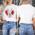 Valentine's Day Boston Terrier Dog Women's T-Shirt, funny design
