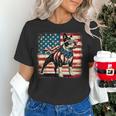 Boston Terrier Dog 4th Of July USA American Flag Patriotic Women's T-Shirt, Patriotic Boston Terrier Shirts, American Boston Terrier Shirts, Boston Terrier 4th Of July Shirts, gift for family, gift for coworker