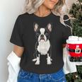 Boston Terrier Dog Motif Pet Art Boston Terrier For Men Women Kids Women's T-Shirt, gift for family, gift for coworker