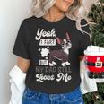 Boston Terrier Fart American Gentleman Non-Sporting Dog Women's T-Shirt, American Boston Terrier Shirts, gift for family, gift for coworker