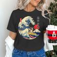 Boston Terrier Japanese Kanagawa Wave Surf Loyal Dog Men Women Kids Women's T-Shirt, gift for family, gift for coworker