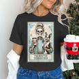 The Boston Terrier Mom Skeleton Spooky Season Halloween Women's T-Shirt, Boston Terrier Mom Shirts, Boston Terrier Halloween Shirts, gift for family, gift for coworker