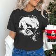Boston Terrier And Moon Halloween Costume Dog Lover Women's T-Shirt, Boston Terrier Halloween Shirts, gift for family, gift for coworker