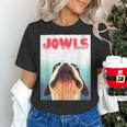 Boston Terriers Jowls Dog Mom Dog Dad Women's T-Shirt, gift for family, gift for coworker