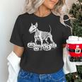 Bull Terrier Skeleton Birthday Halloween Kids Women's T-Shirt, gift for family, gift for coworker
