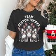 Cute Cartoon For Dog Owners Pet Team Boston Terrier Women's T-Shirt, gift for family, gift for coworker
