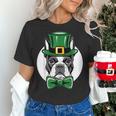 Green Boston Terrier Shamrock St Patricks Day Boston Terrier Women's T-Shirt, gift for family, gift for coworker