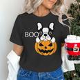 The Halloween Boston Terrier Women's T-Shirt, Boston Terrier Halloween Shirts, gift for family, gift for coworker
