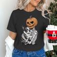 Halloween Skeleton Boston Terrier Women's T-Shirt, Boston Terrier Halloween Shirts, gift for family, gift for coworker
