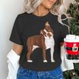 Red Boston Terrier Dog Women's T-Shirt, gift for family, gift for coworker