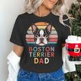 Retro Boston Terrier Dad Women's T-Shirt, Boston Terrier Dad Shirts, gift for family, gift for coworker