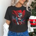 Super Power Superhero Boston Terrier Dog For Men Women Kids Women's T-Shirt, gift for family, gift for coworker