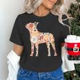 Vintage Floral Boston Terrier For Dog Lover Women's T-Shirt, gift for family, gift for coworker